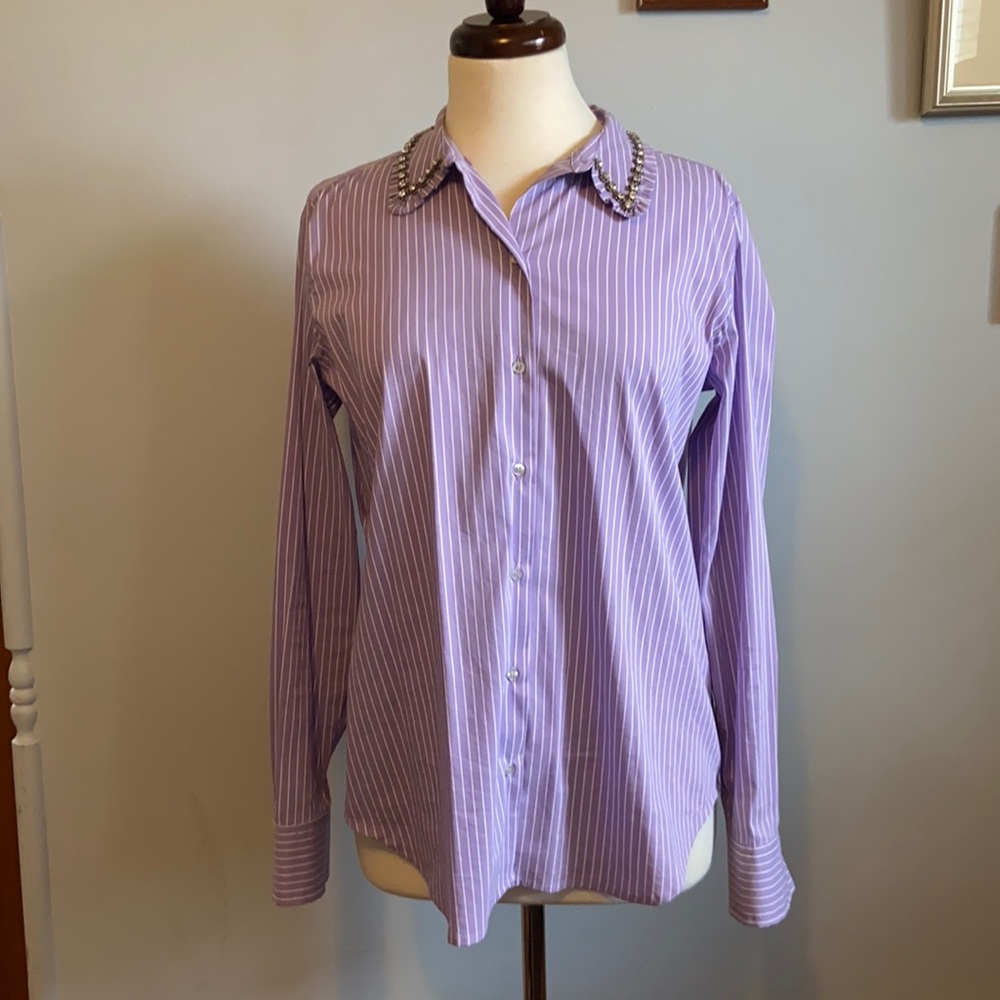 Unique Hallhuber Rhinestone Shirt - Picture 2 of 4